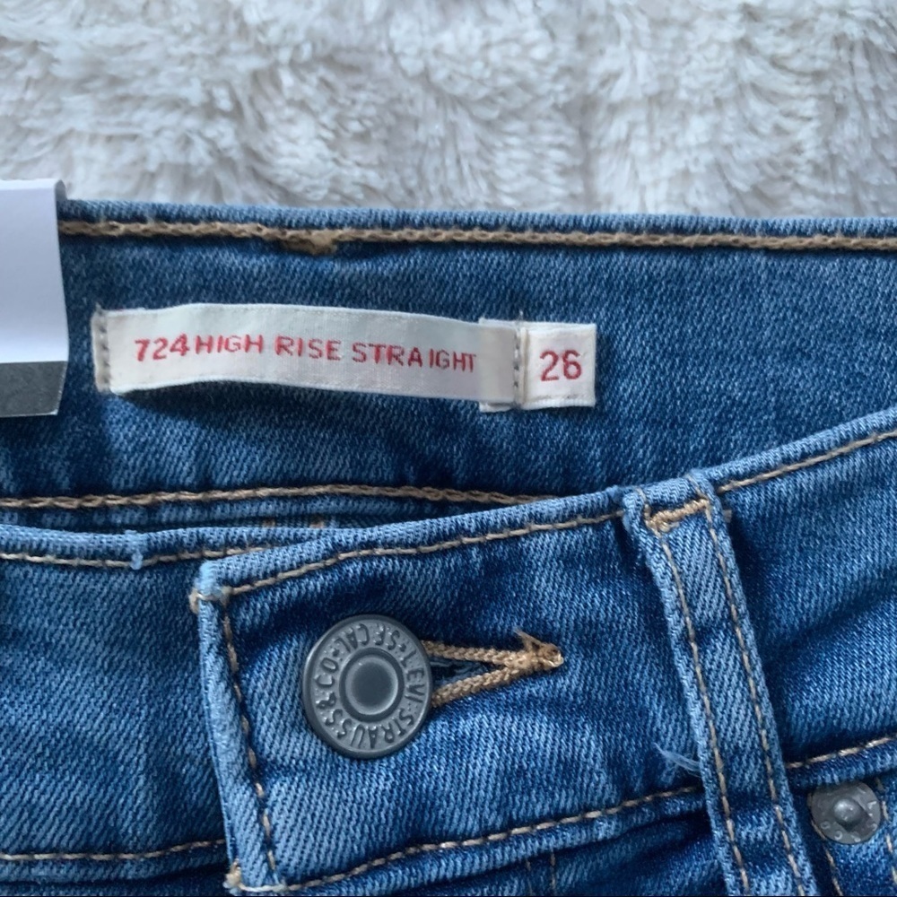 Levi's Women's High Rise Jeans - Blue - Picture 5 of 8